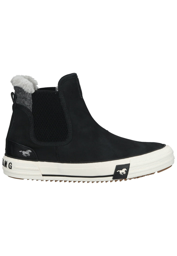 Mustang Stiefelette Lederimitat/Textil Schwarz Warmfutter