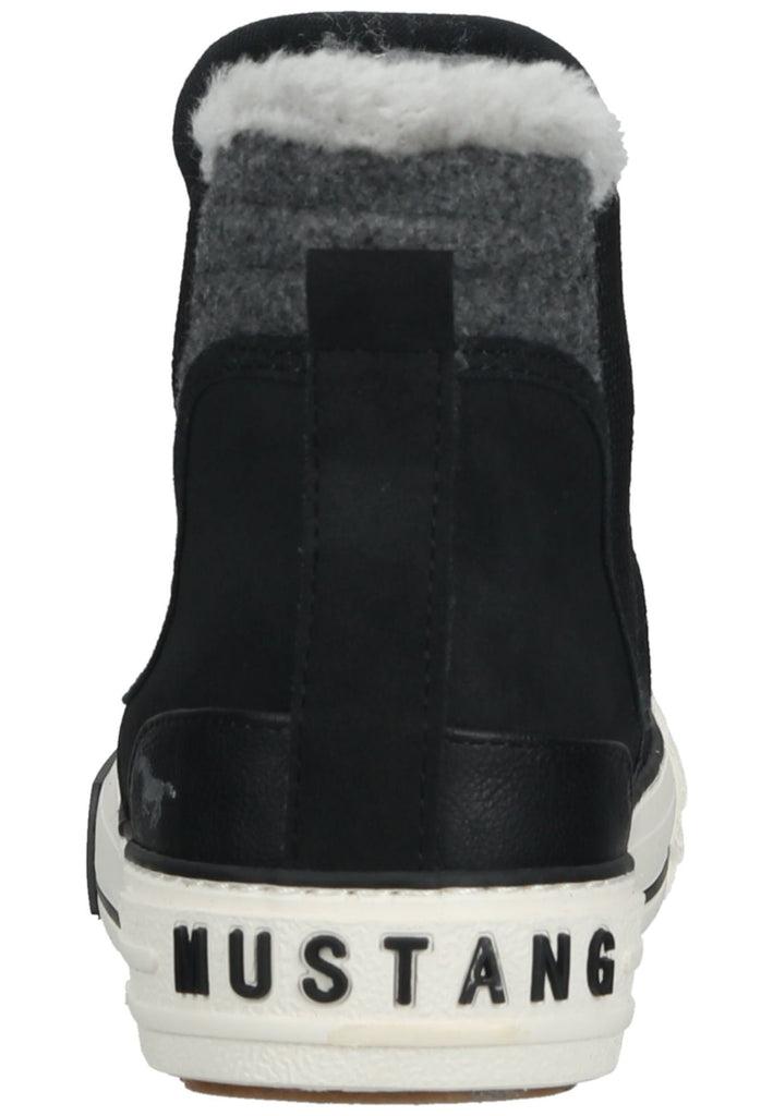 Mustang Stiefelette Lederimitat/Textil Schwarz Warmfutter