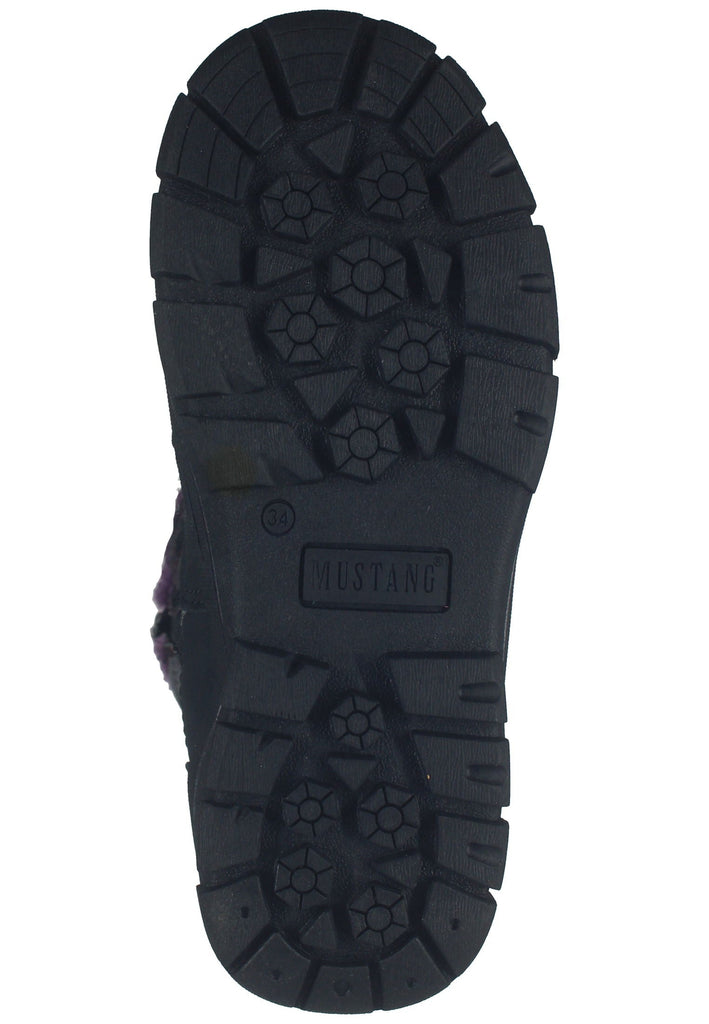 Mustang Stiefelette Lederimitat/Textil Schwarz Warmfutter
