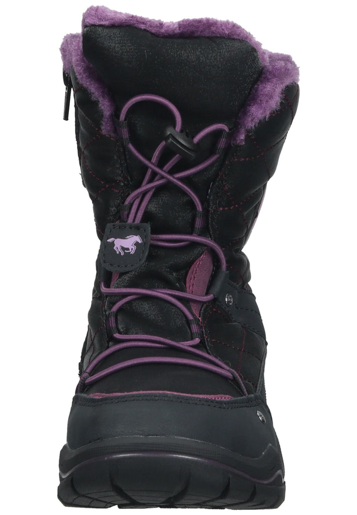 Mustang Stiefelette Lederimitat/Textil Schwarz Warmfutter