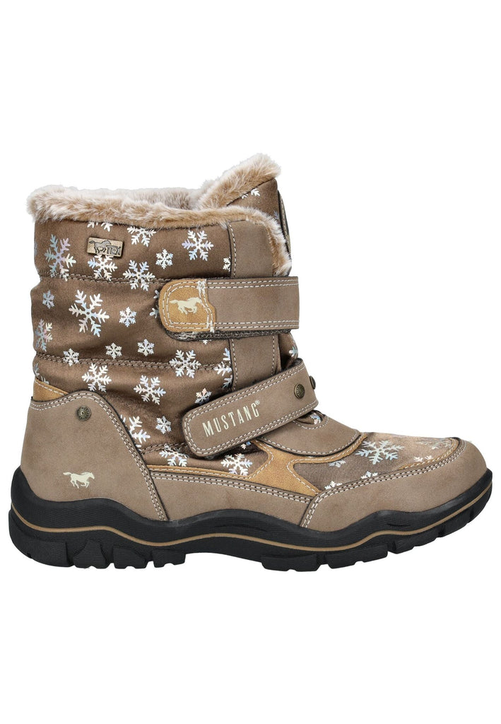 Mustang Stiefelette Lederimitat/Textil Taupe