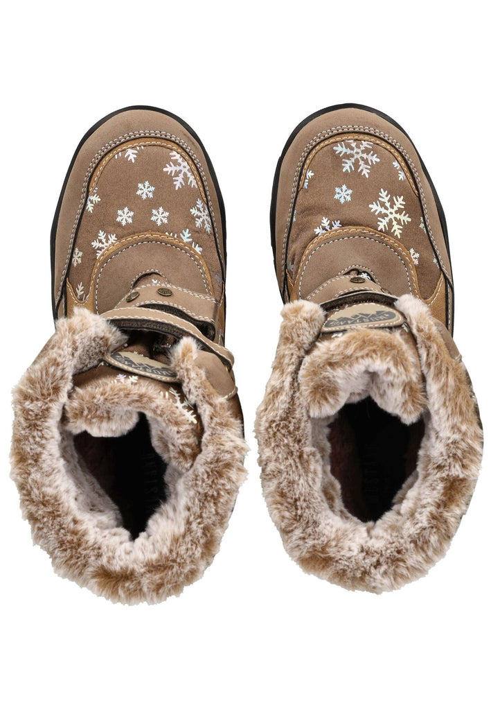 Mustang Stiefelette Lederimitat/Textil Taupe