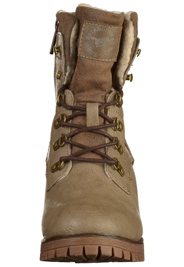 Mustang Stiefelette Lederimitat/Textil Taupe