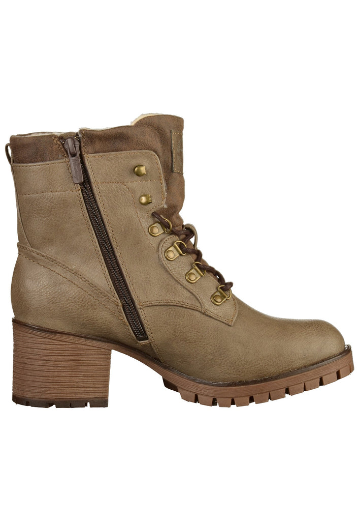 Mustang Stiefelette Lederimitat/Textil Taupe