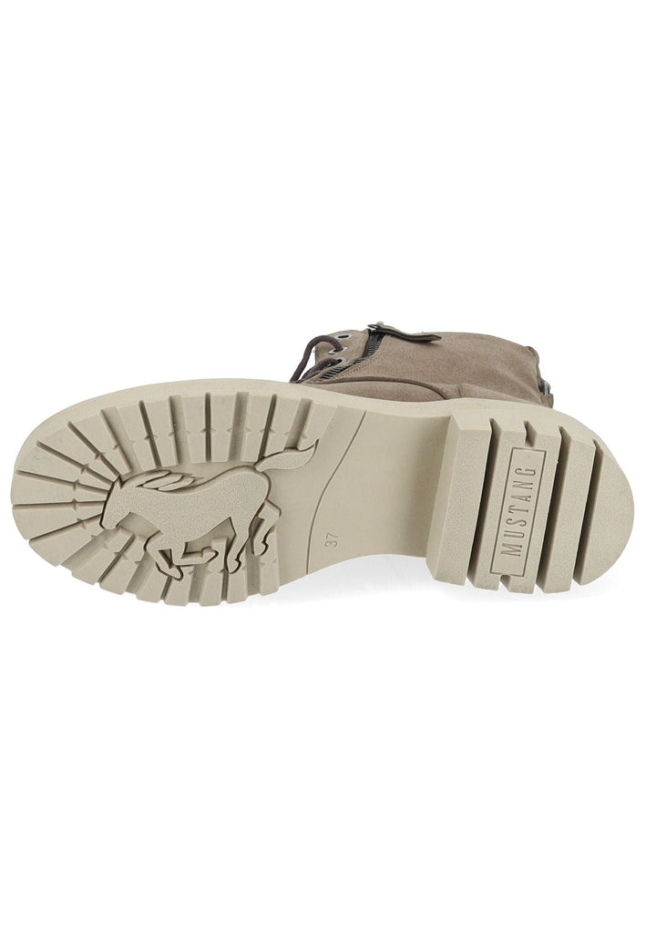 Mustang Stiefelette Lederimitat/Textil Taupe Warmfutter