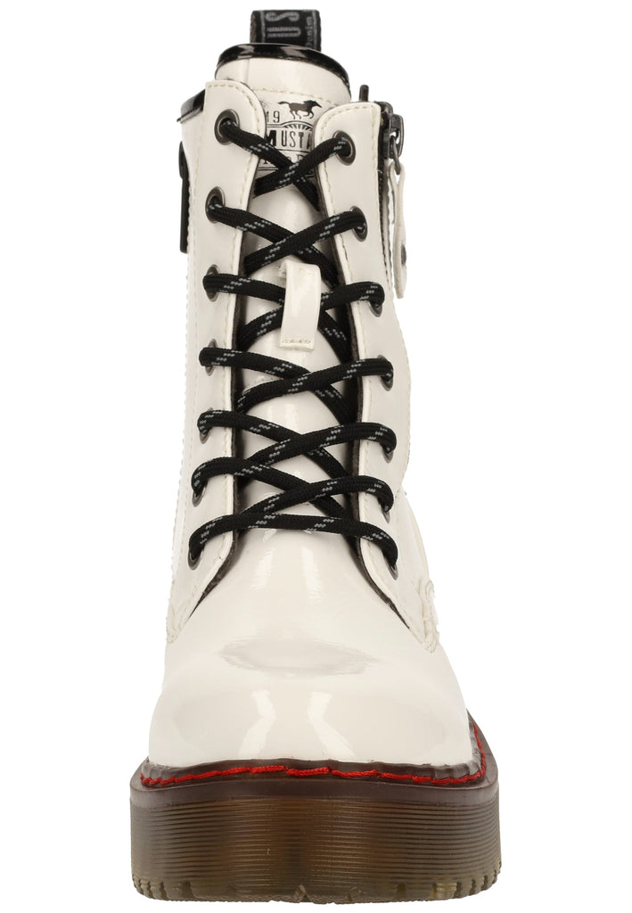 Mustang Stiefelette Lederimitat Weiß