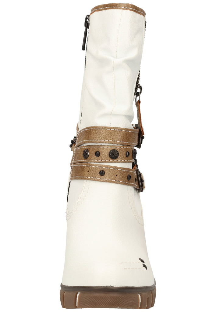 Mustang Stiefelette Lederimitat Weiß