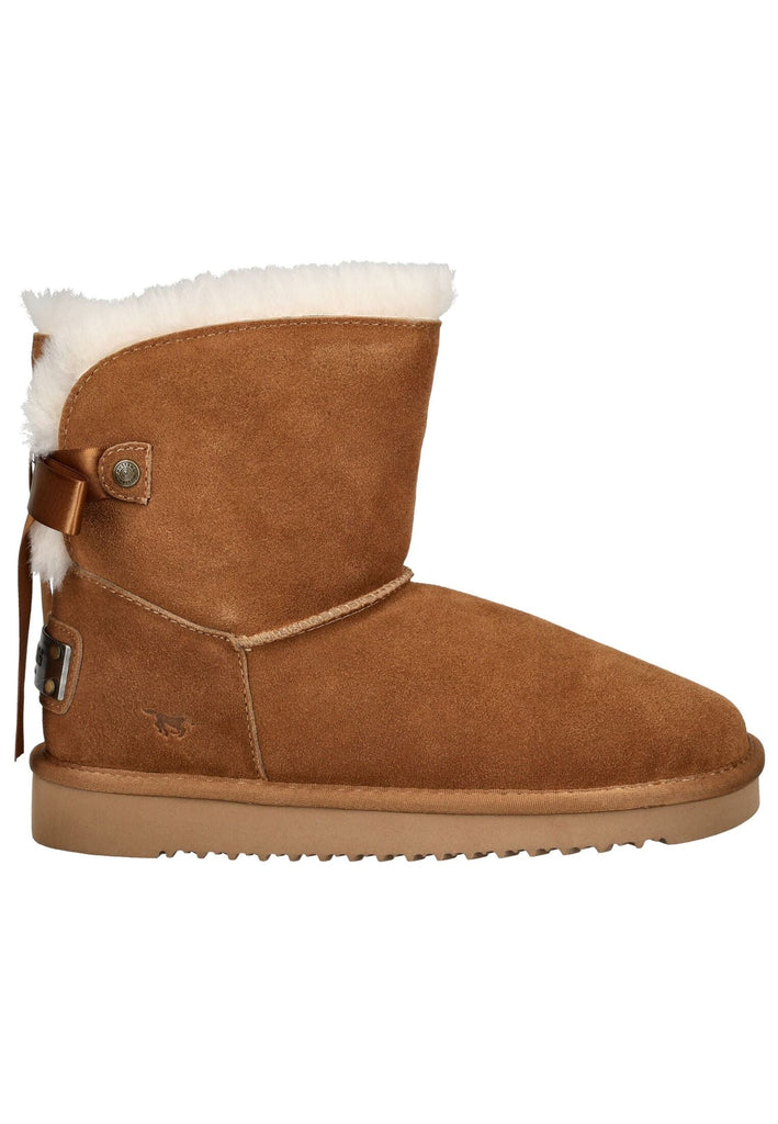 Mustang Stiefelette Veloursleder Cognac Warmfutter