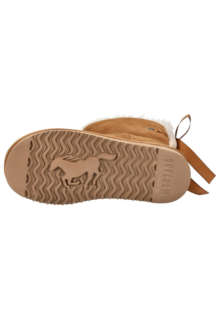 Mustang Stiefelette Veloursleder Cognac Warmfutter