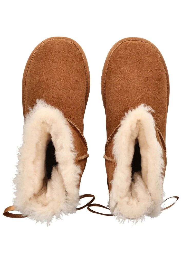 Mustang Stiefelette Veloursleder Cognac Warmfutter