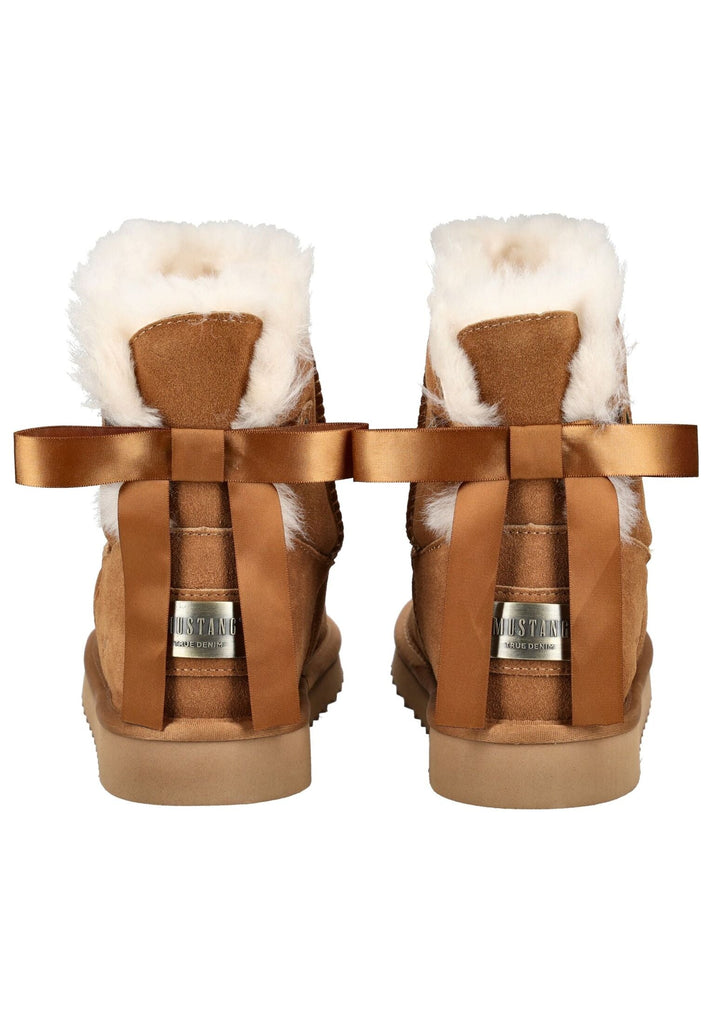 Mustang Stiefelette Veloursleder Cognac Warmfutter