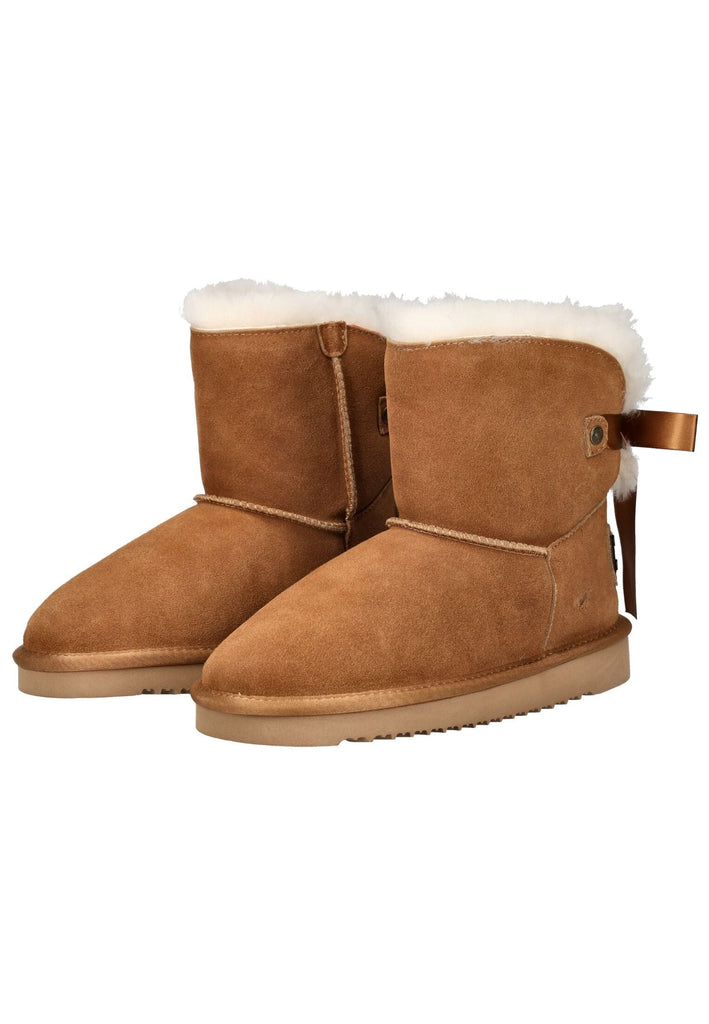 Mustang Stiefelette Veloursleder Cognac Warmfutter