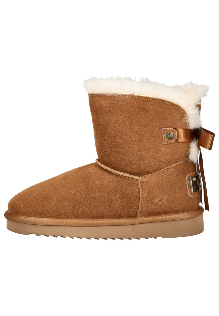 Mustang Stiefelette Veloursleder Cognac Warmfutter