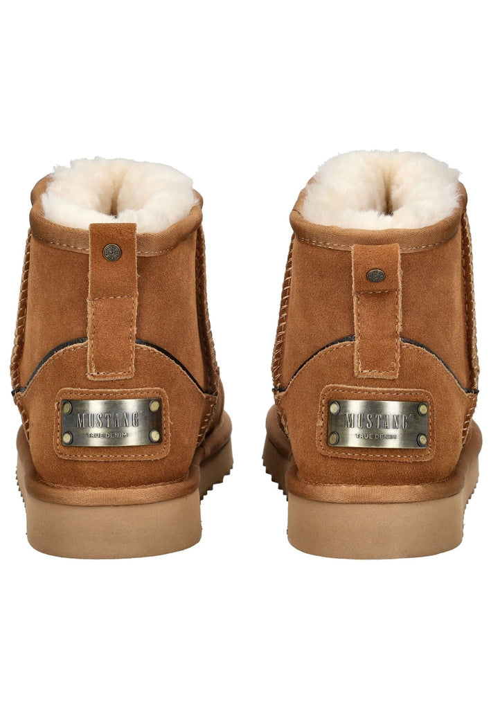 Mustang Stiefelette Veloursleder Cognac Warmfutter