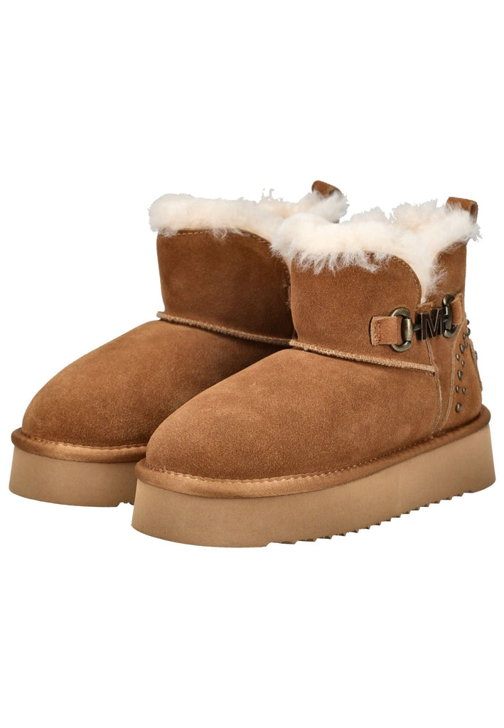 Mustang Stiefelette Veloursleder Cognac Warmfutter
