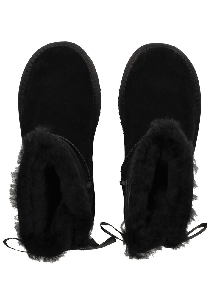 Mustang Stiefelette Veloursleder Schwarz Warmfutter