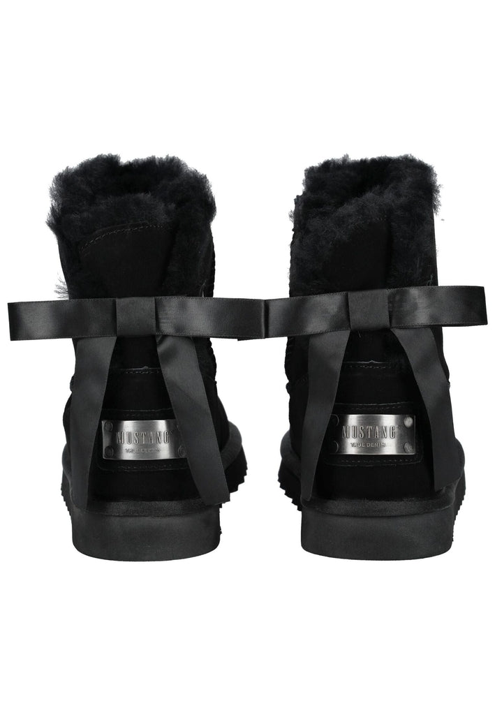 Mustang Stiefelette Veloursleder Schwarz Warmfutter