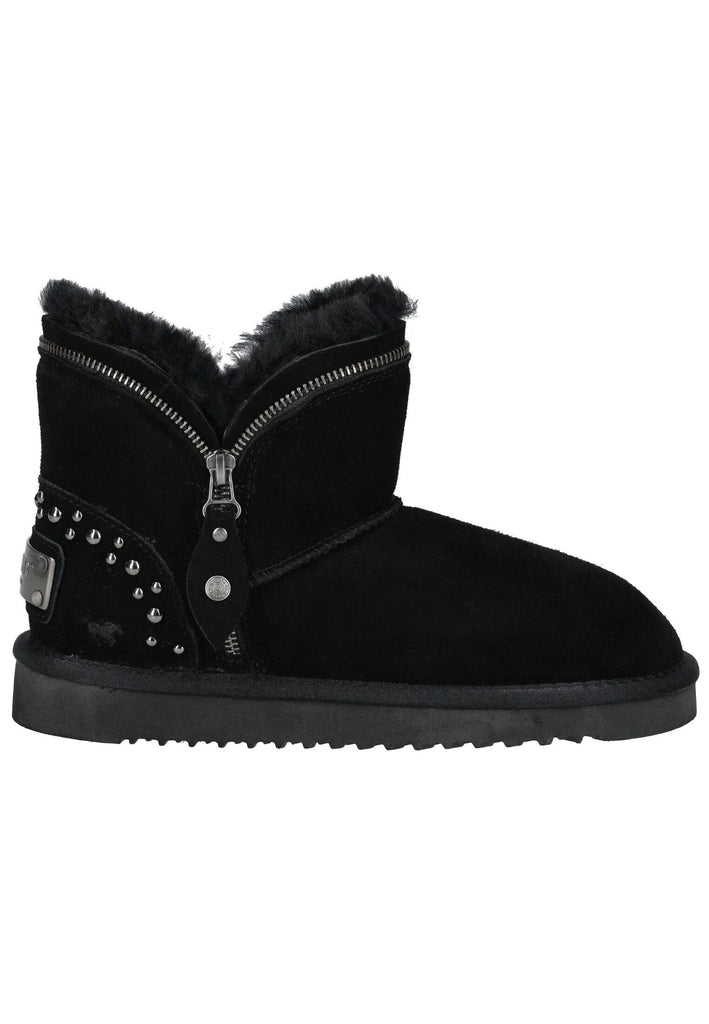 Mustang Stiefelette Veloursleder Schwarz Warmfutter