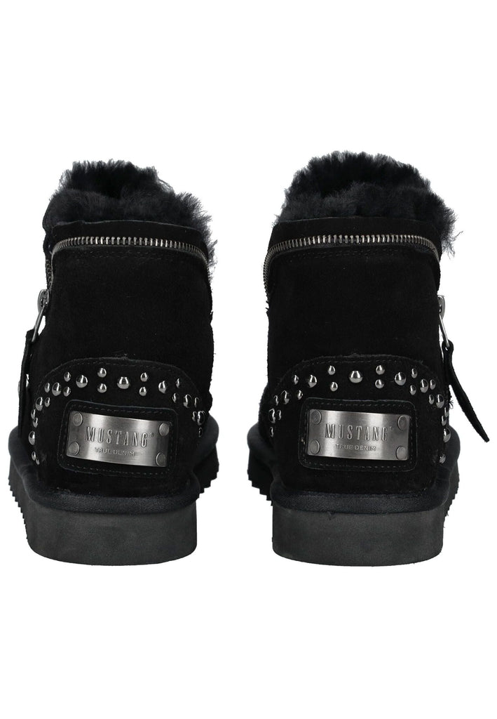 Mustang Stiefelette Veloursleder Schwarz Warmfutter