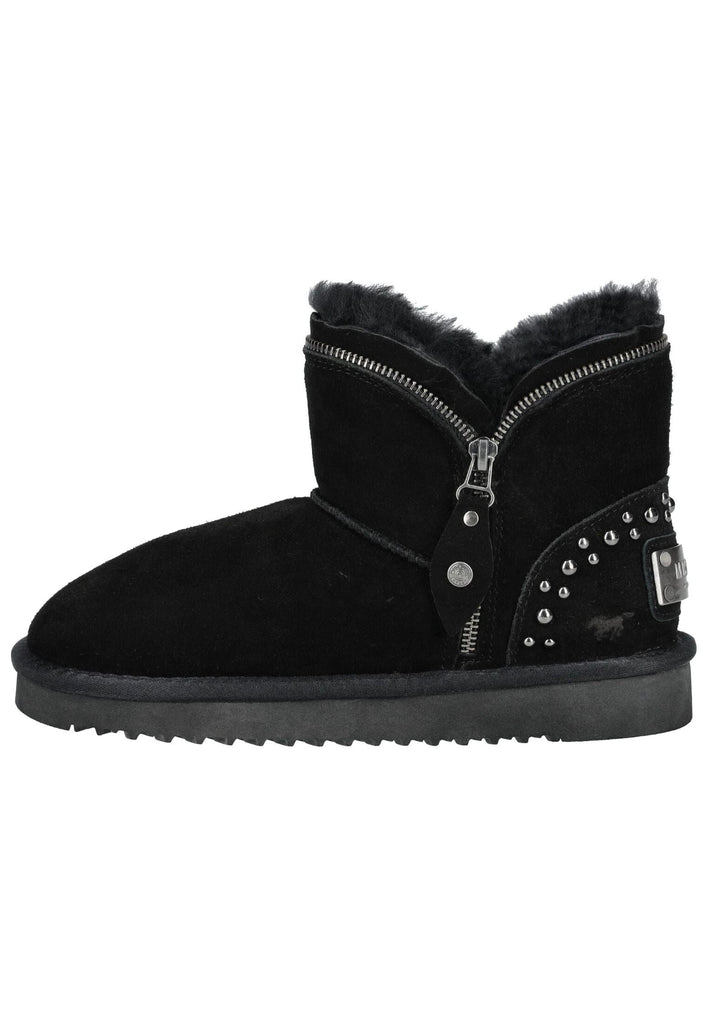 Mustang Stiefelette Veloursleder Schwarz Warmfutter