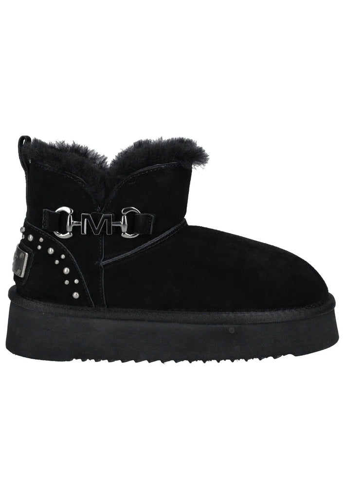 Mustang Stiefelette Veloursleder Schwarz Warmfutter