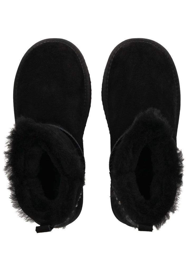 Mustang Stiefelette Veloursleder Schwarz Warmfutter