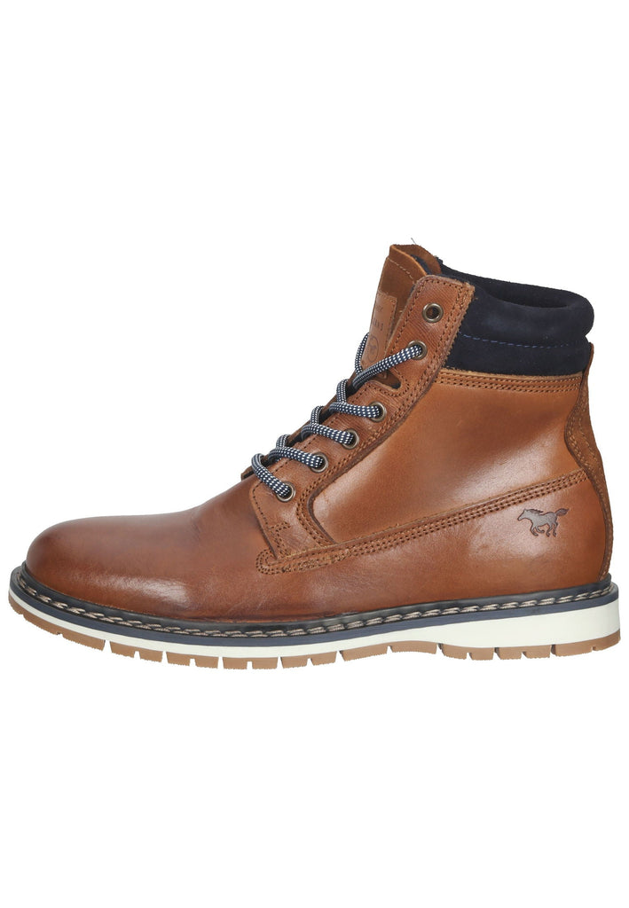 Stiefeletten Mustang Stiefelette Leder Cognac
