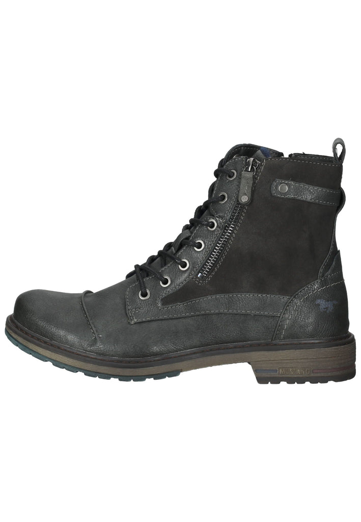 Stiefeletten Mustang Stiefelette Lederimitat Graphit Warmfutter