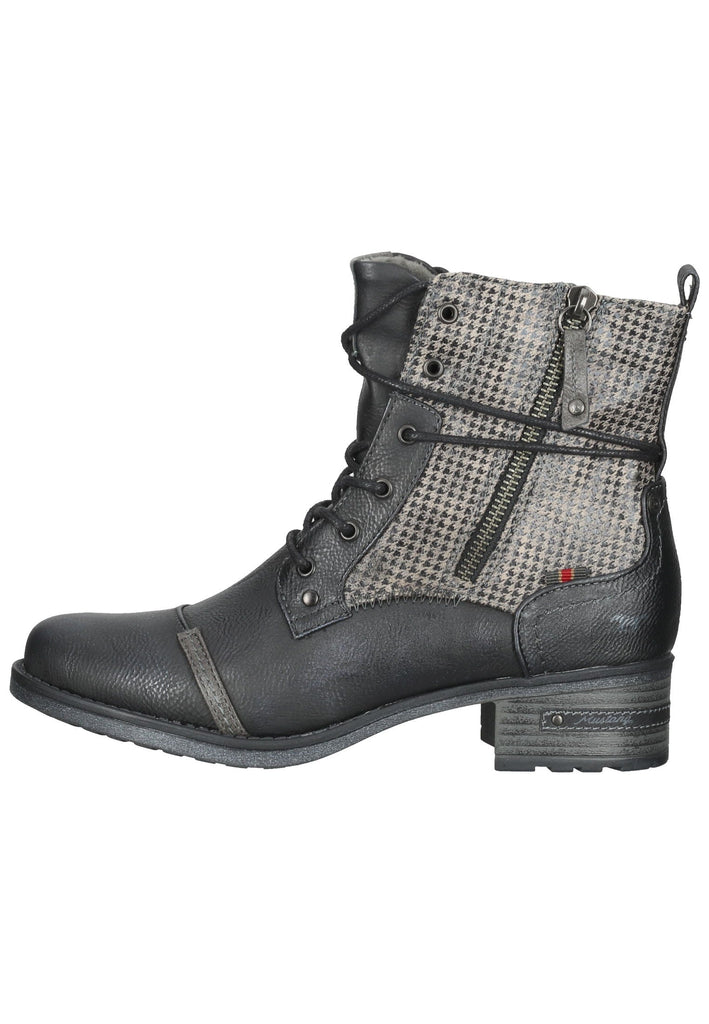 Stiefeletten Mustang Stiefelette Lederimitat Schwarz