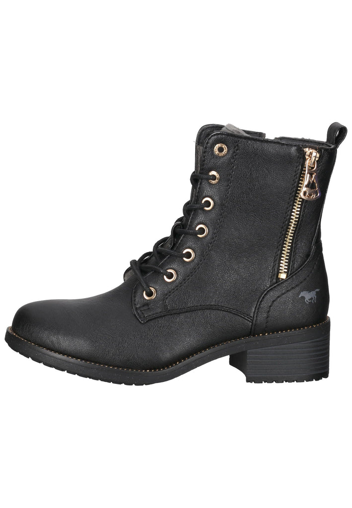 Stiefeletten Mustang Stiefelette Lederimitat Schwarz