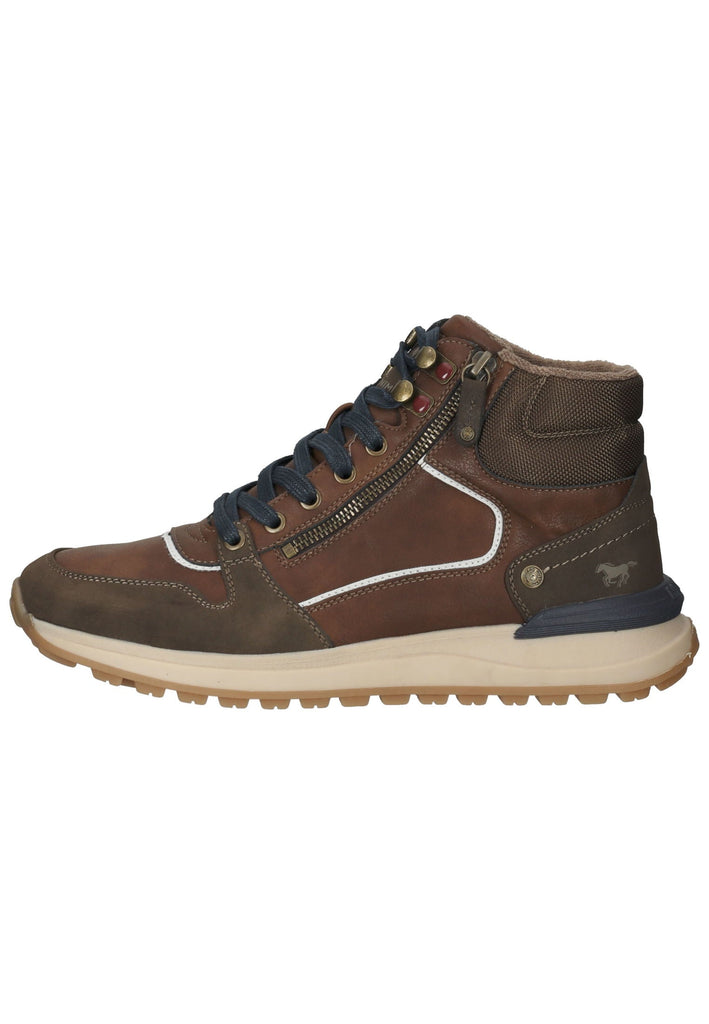Stiefeletten Mustang Stiefelette Lederimitat/Textil Braun