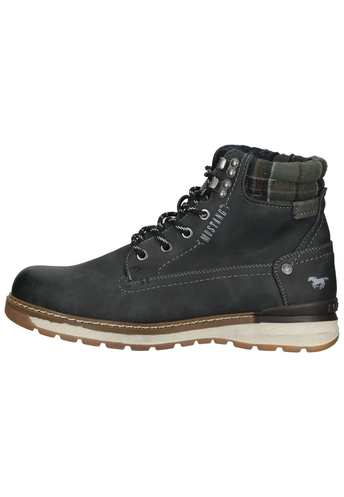 Stiefeletten Mustang Stiefelette Lederimitat/Textil Dunkelgrau Warmfutter