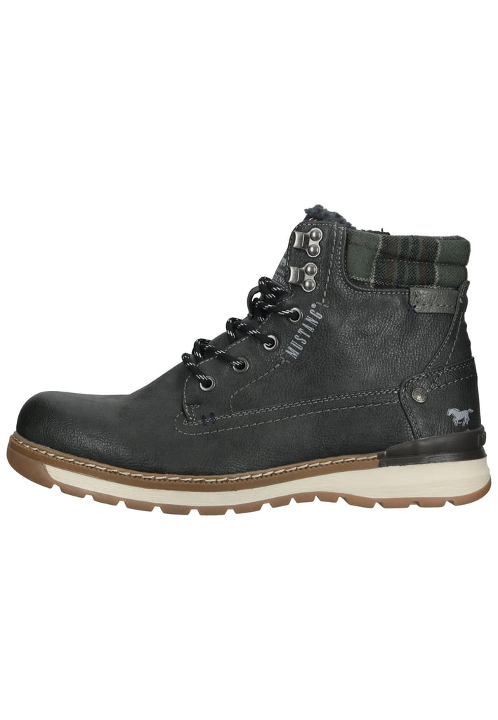 Stiefeletten Mustang Stiefelette Lederimitat/Textil Graphit Warmfutter