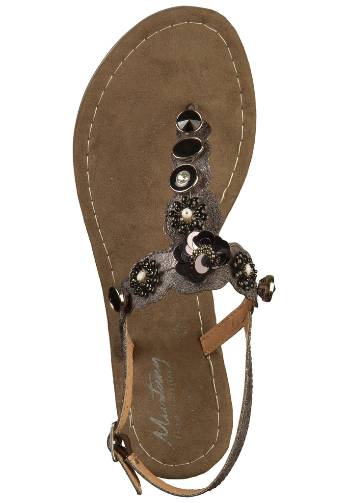 Mustang Zehensteg Lederimitat Anthrazit