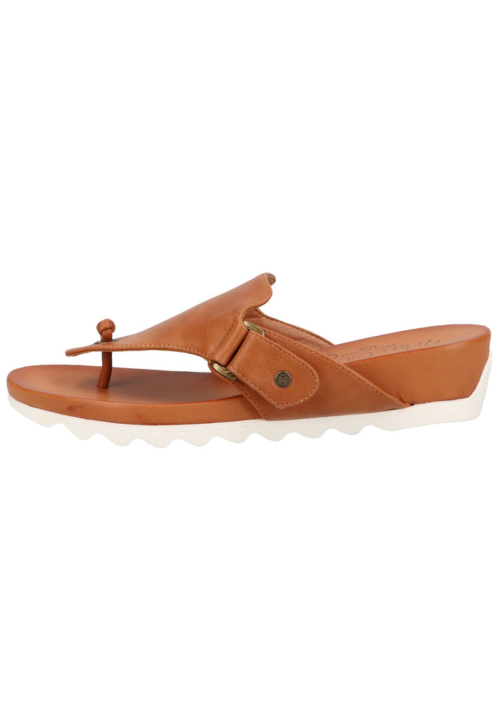 Mustang Zehensteg Lederimitat Cognac