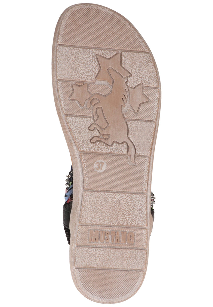 Mustang Zehensteg Lederimitat/Textil Blau