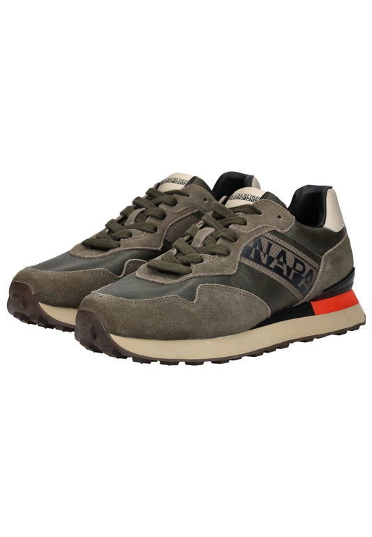 Napapijri Sneaker Leder/Synthetik Grün/Braun