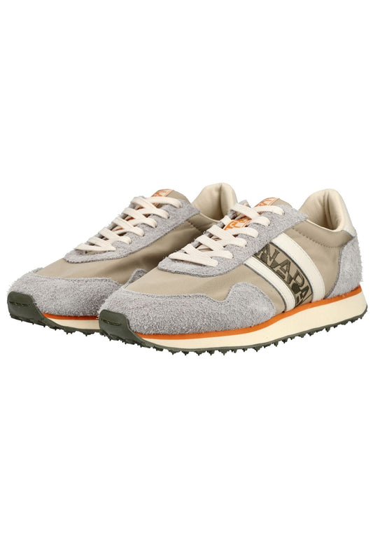 Napapijri Sneaker Leder/Textil Grau/Grün