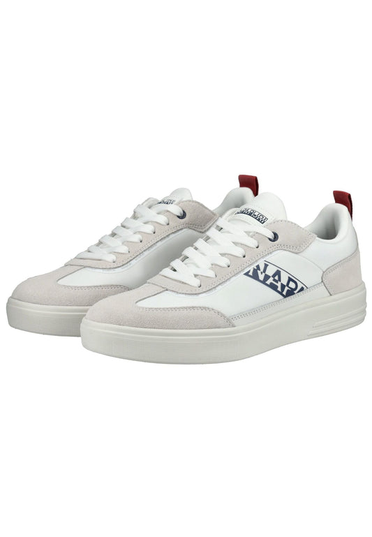 Napapijri Sneaker Leder/Textil Weiß/Navy
