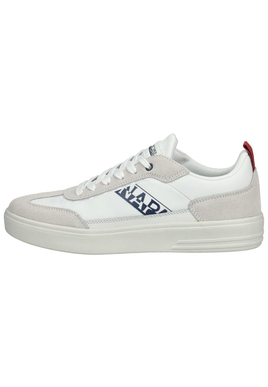 Napapijri Sneaker Leder/Textil Weiß/Navy