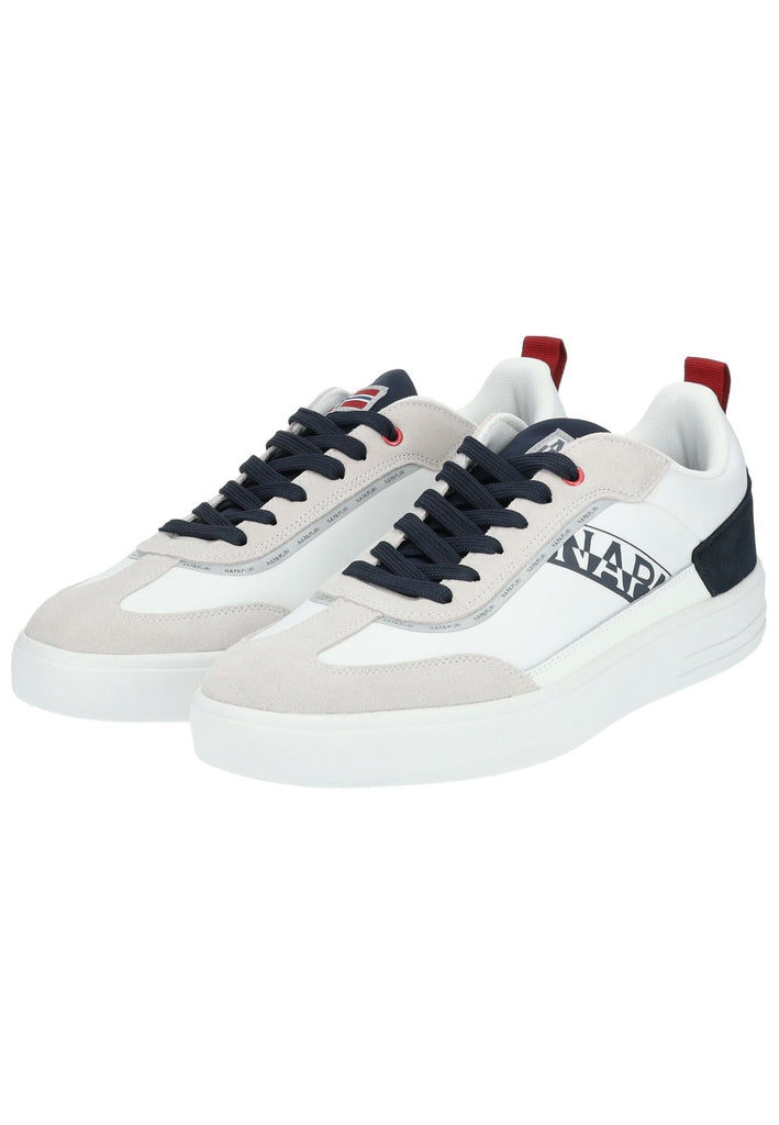 Napapijri Sneaker Leder/Textil Weiß/Navy
