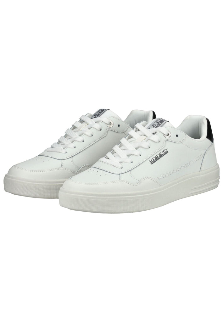 Napapijri Sneaker Leder/Textil Weiß/Schwarz