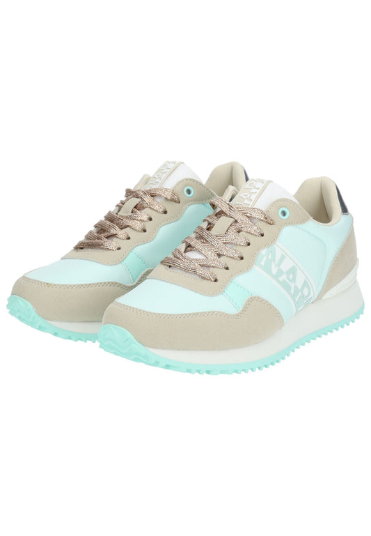 Napapijri Sneaker Lederimitat/Textil Beige/Blau