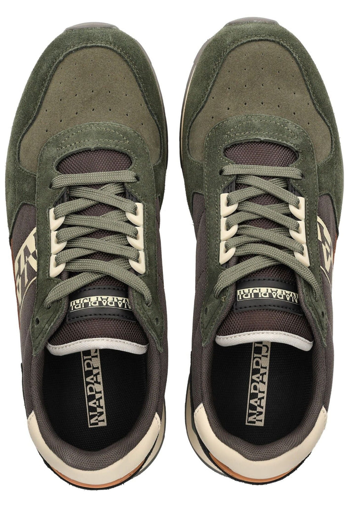 Napapijri Sneaker Veloursleder Grün/Schwarz