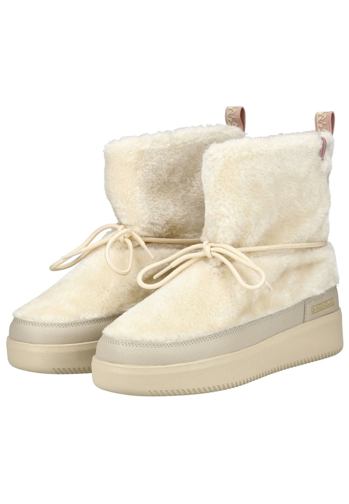 Napapijri Stiefelette Lederimitat Beige Warmfutter