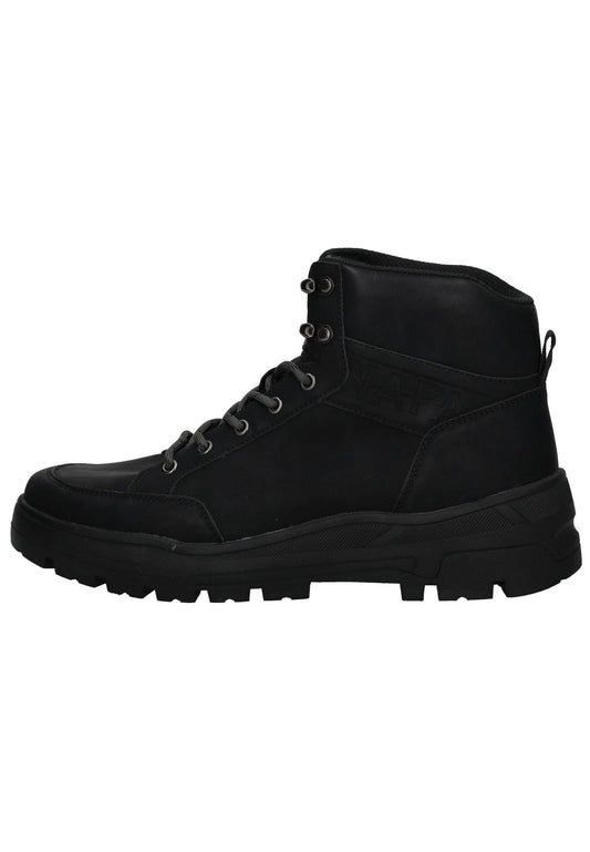 Napapijri Stiefelette Lederimitat Schwarz