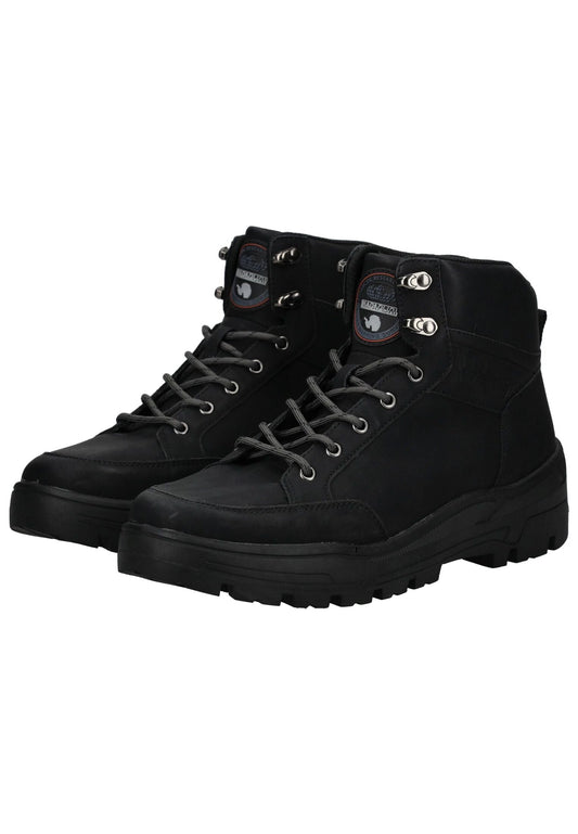 Napapijri Stiefelette Lederimitat Schwarz