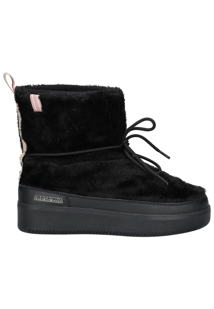 Napapijri Stiefelette Lederimitat Schwarz Warmfutter