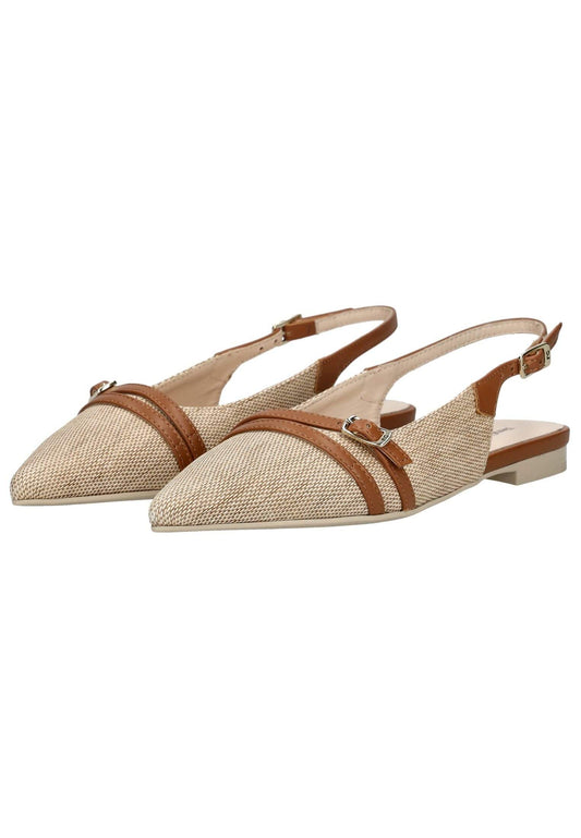 Nero Giardini Ballerinas Leder/Textil Hellbraun