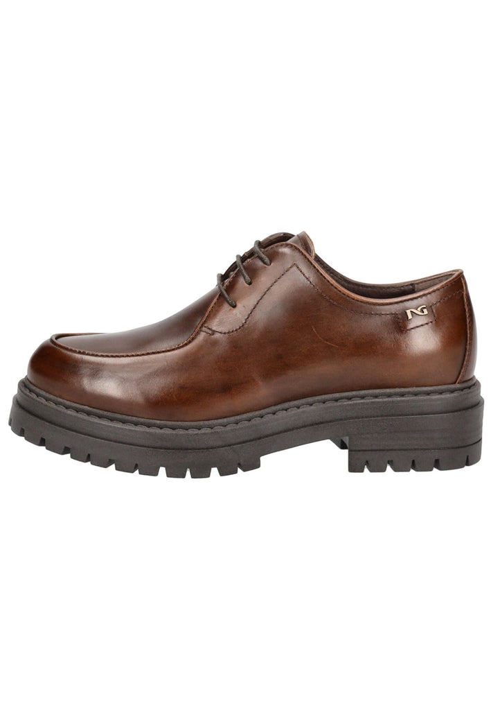 Halbschuhe Nero Giardini Halbschuhe Leder Dunkelbraun